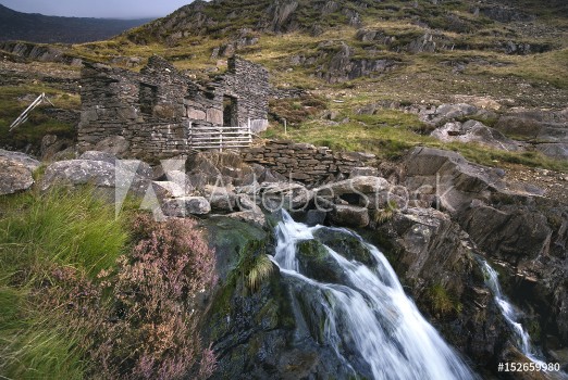 Picture of Derelict mine building off the watkins path snowdonia wales